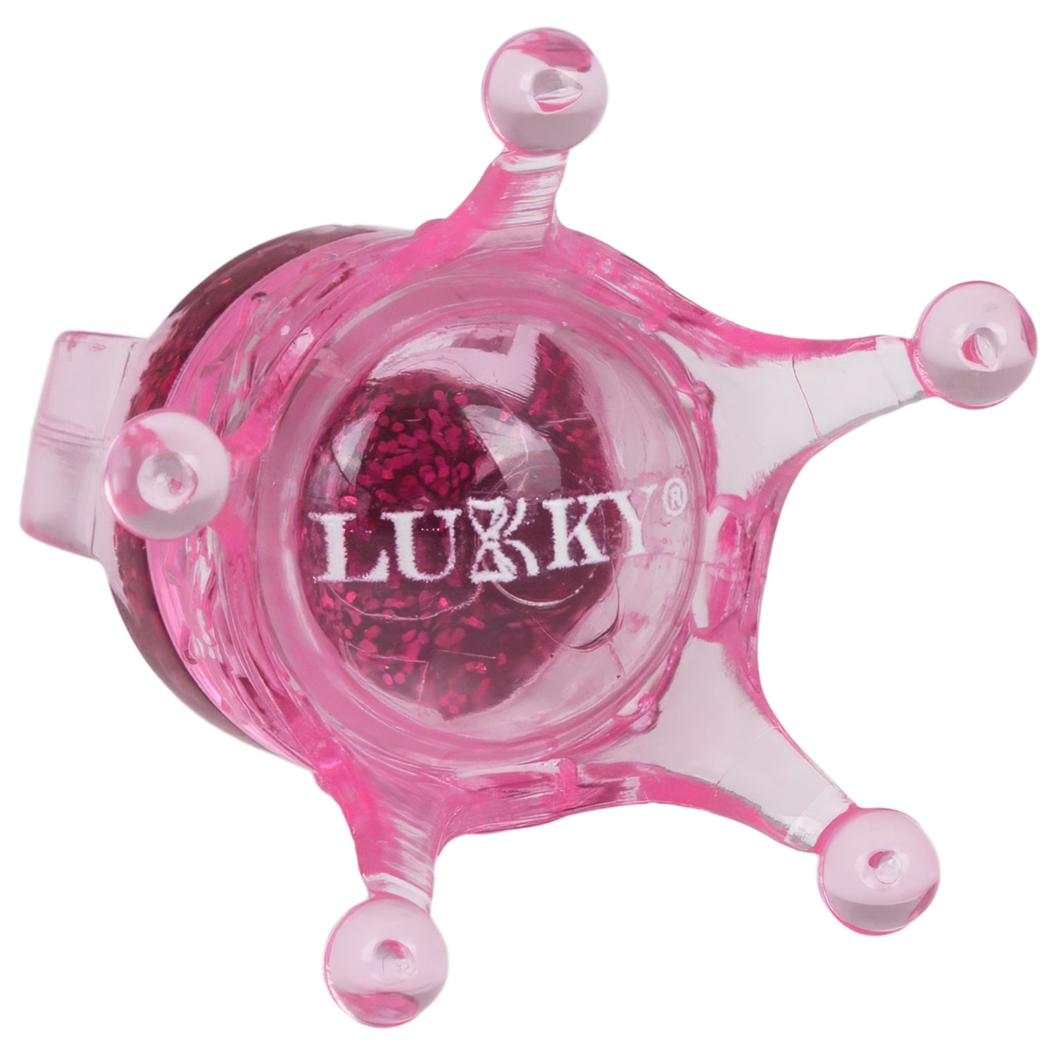 Гель-тени для век с блёсткам Lukky Glitter Princess в колечке, бордо, 2 гр