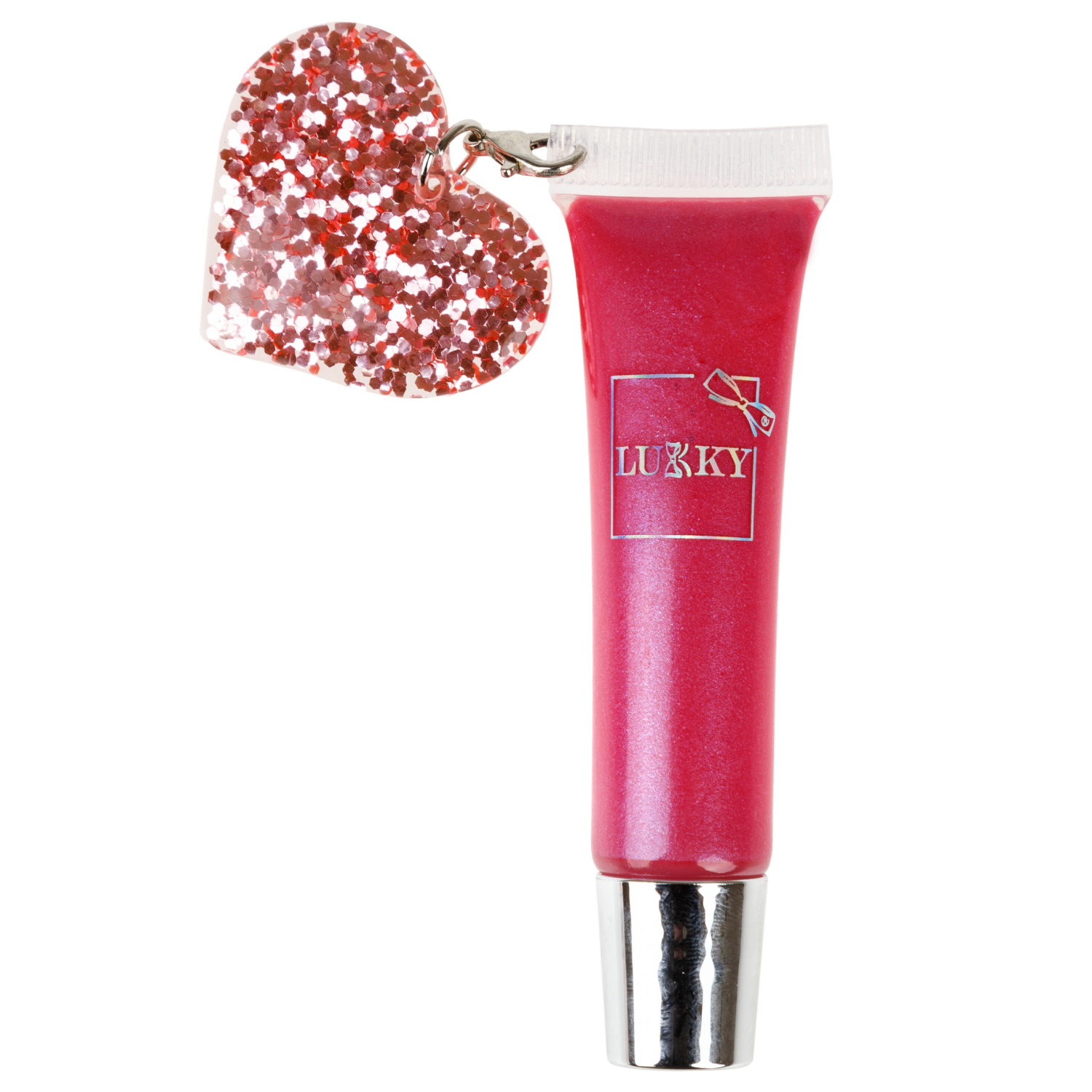 Набор Lukky Beauty Duet Ягода-Малина, блеск для губ и помада с блёстками