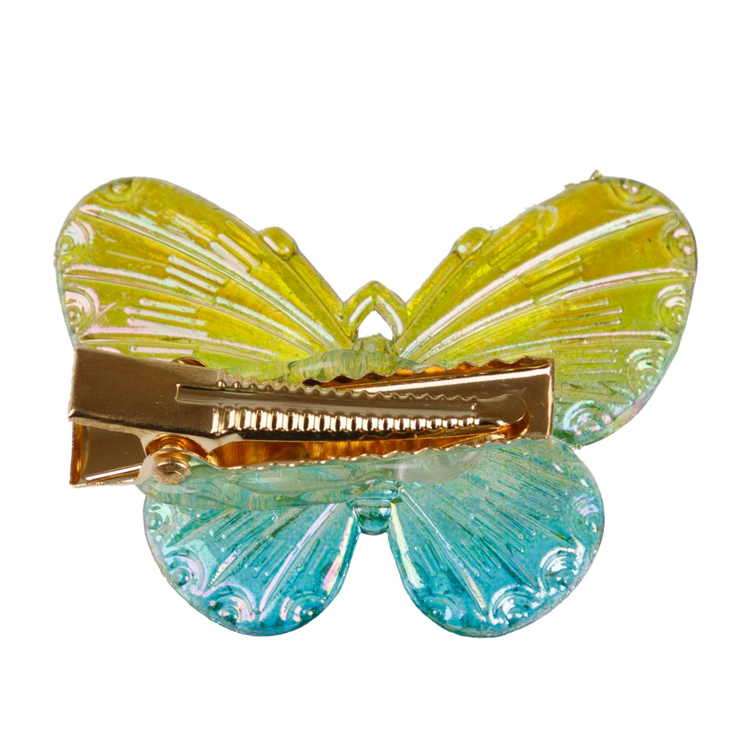 Заколки для волос Lukky Fashion Бабочки Яркий Градиент, детские, для девочки, зажимы, 2 цвета в ассортименте, набор 2 шт.