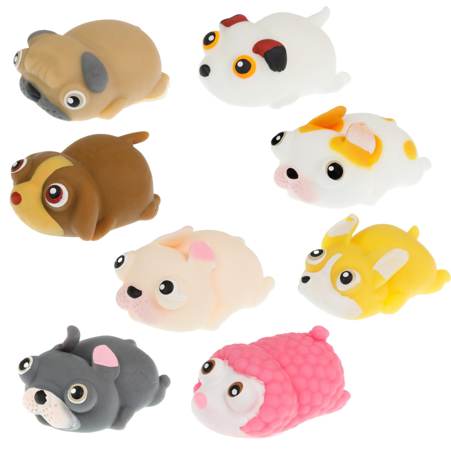 1TOY Жмяка, "Собаки" 8х6 см, розовая