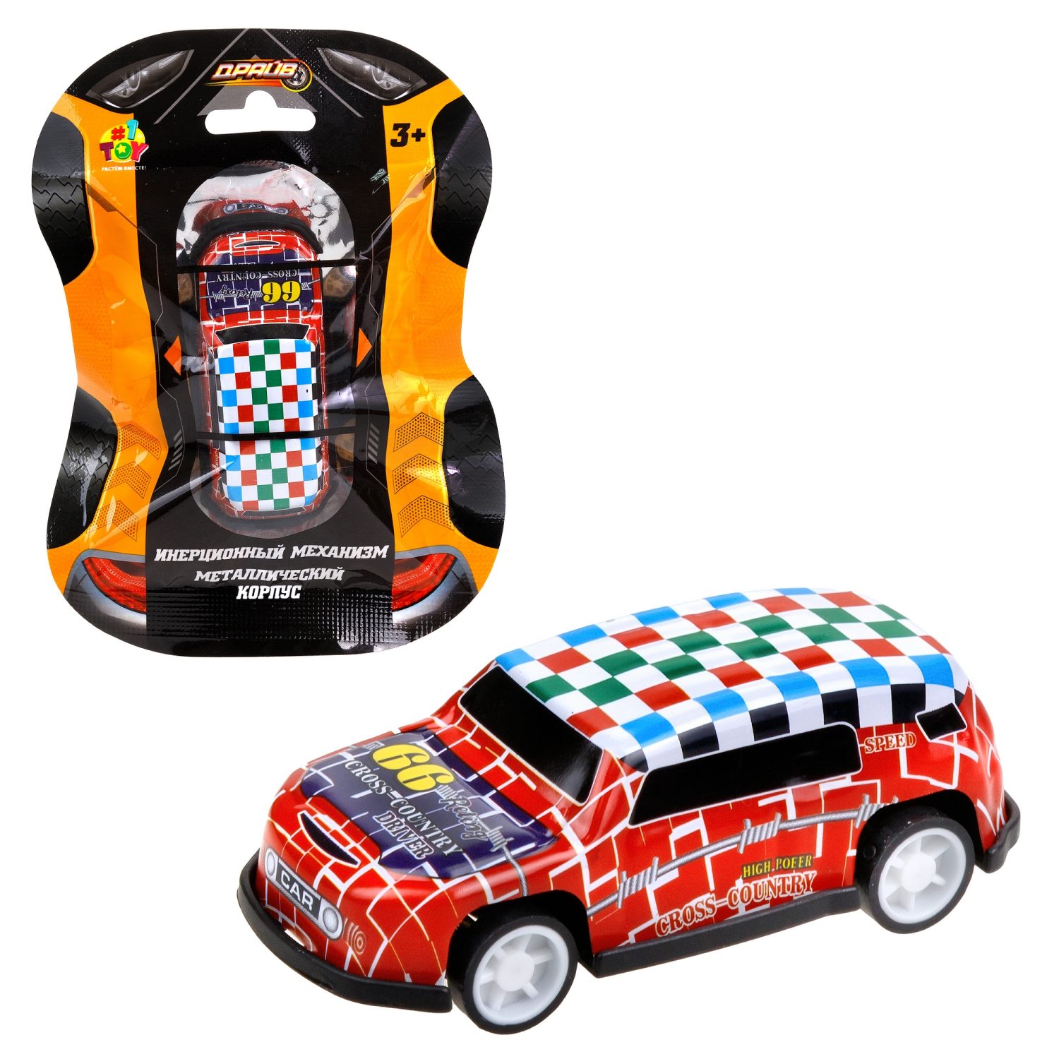 1toy Драйв Микромашинка, металлическая, инерционная, в ассортименте 92 вида
