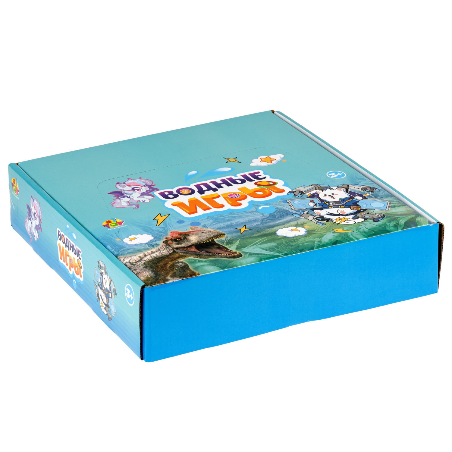 Водный тетрис 1TOY Игра с водой Насади колечки Динозавры, 12х6х2,3 см, 3 вида