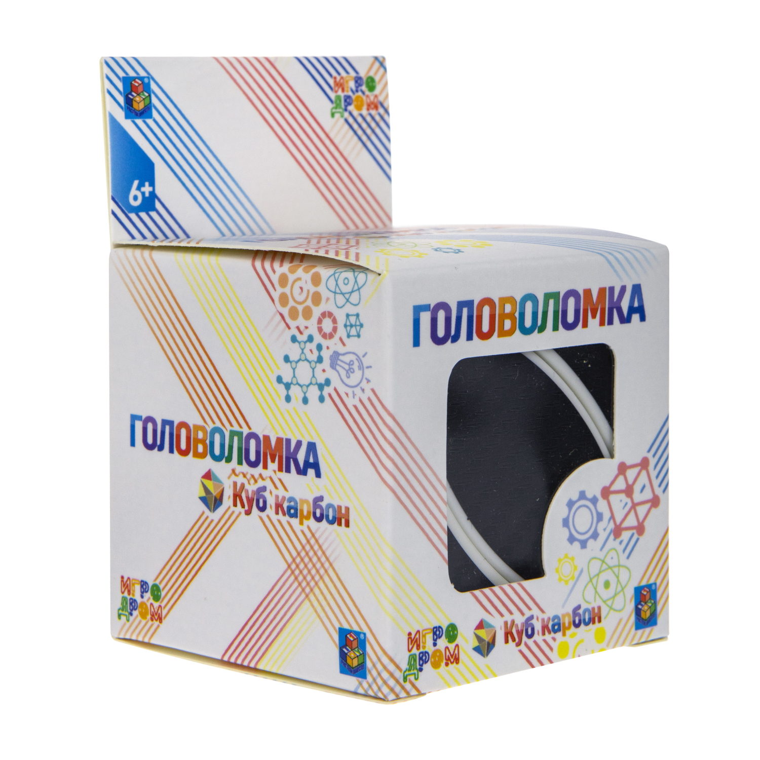 Игрушка прикол-антистресс 1TOY головоломка "Куб карбон", лепестки