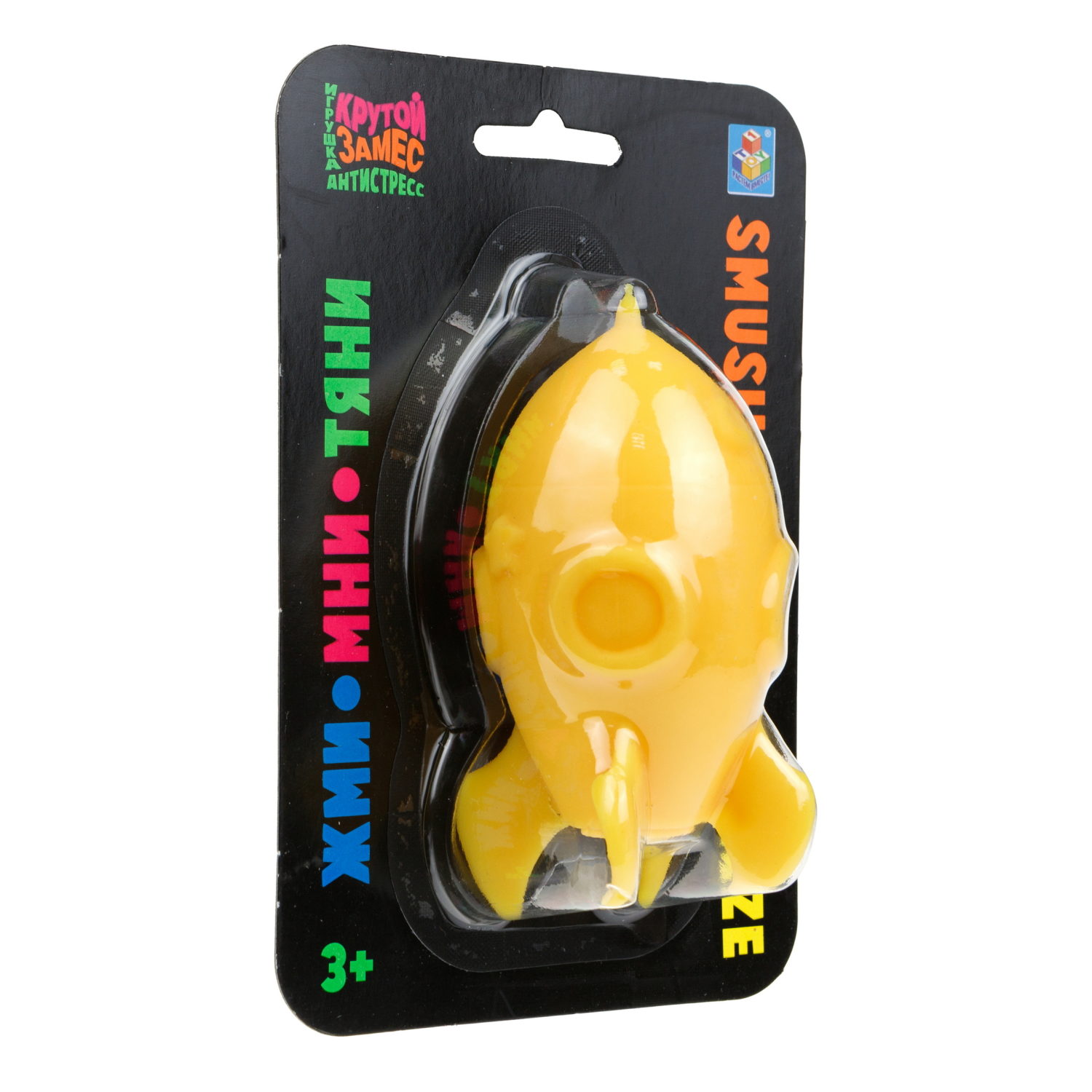 Антистресс-игрушка для рук 1TOY Крутой замес Ракета, жмякалка, мялка, 11 см, 6 цветов в ассортименте