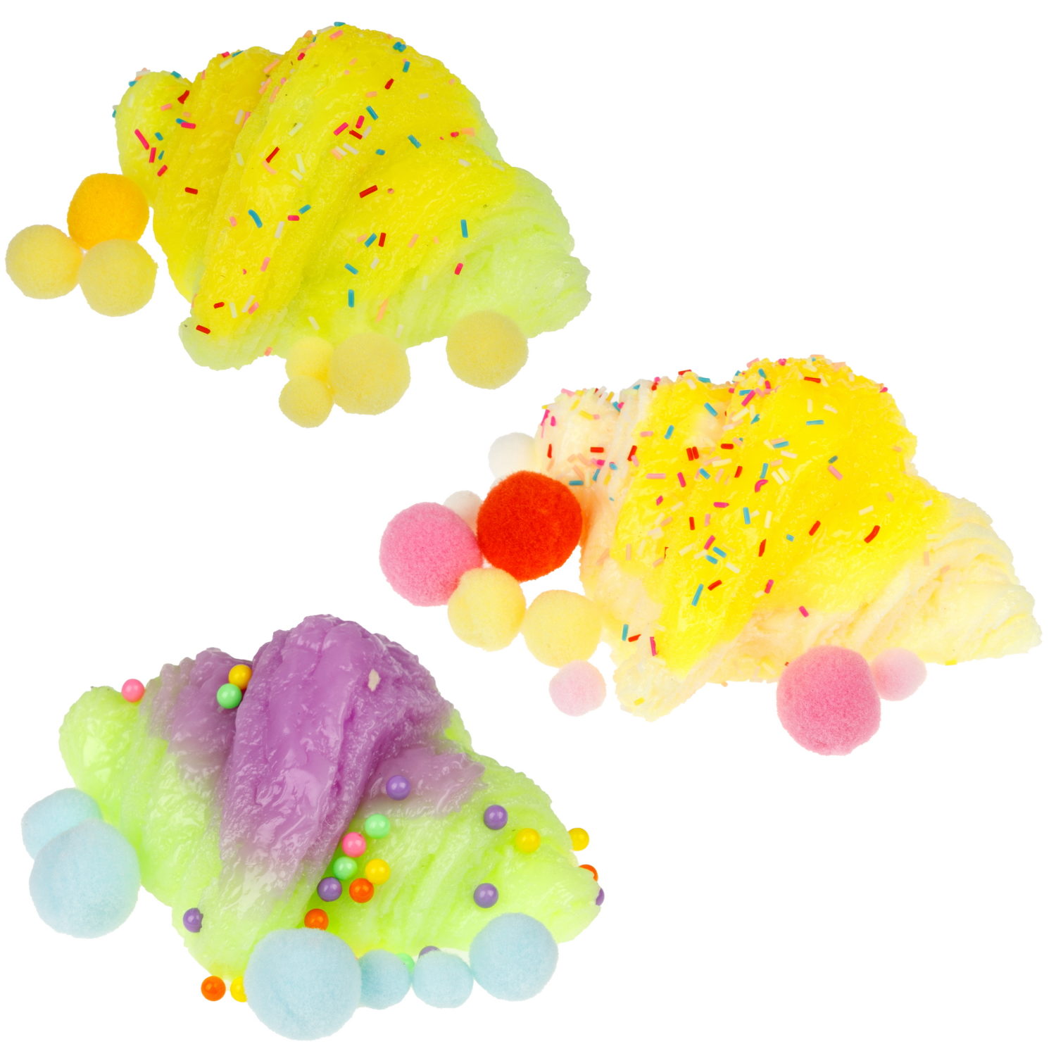 Игрушка-антистресс 1TOY Крутой замес «Няшка-вкусняшка», «Круассан с посыпкой», с колокольчиком, оранжевый