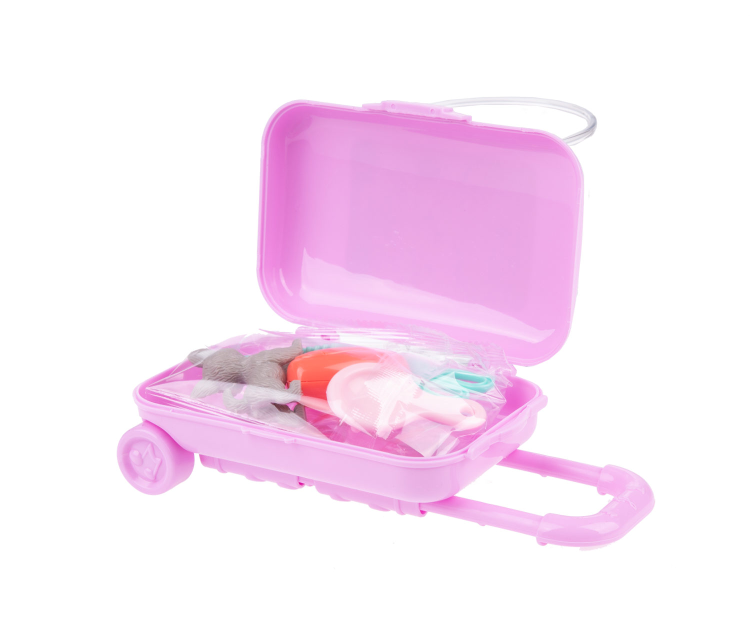 1TOY Игровой набор Собачка с аксессуарами в чемодане, 3 вида в асс.