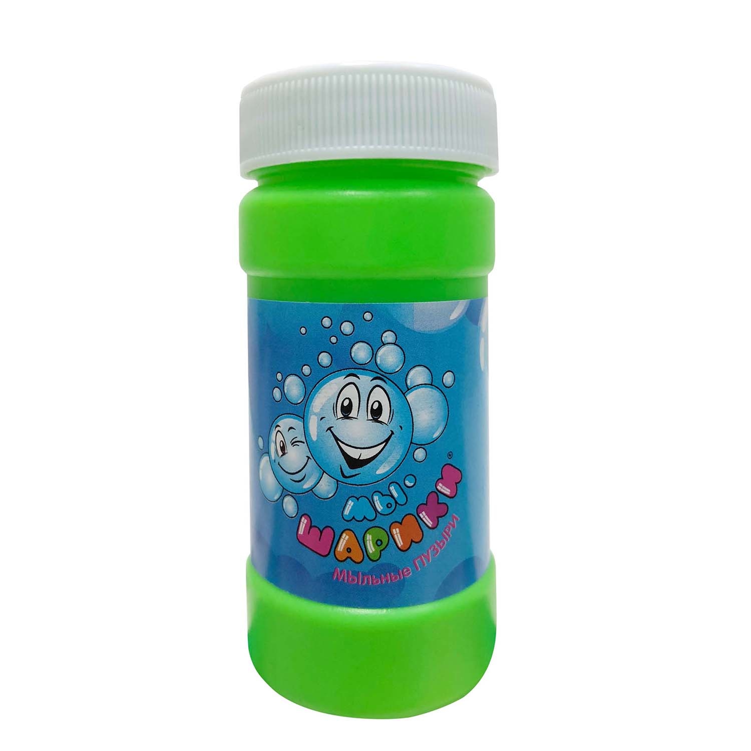 1TOY мыл. пуз. Мы-шарики! пистолет механич. - револьвер, со светом, работает без батареек, бут.50 мл, блистер