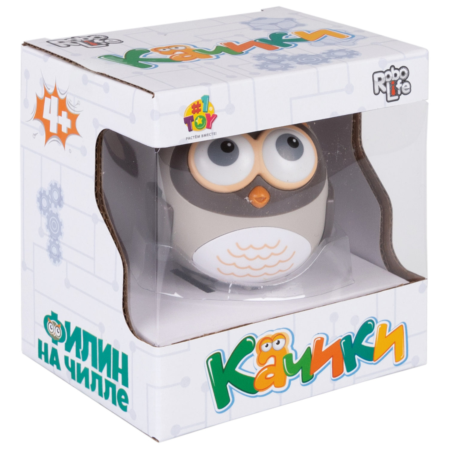 1toy Robolife Качики "Филин на чилле" на батарейках,, 6,5*9,5*7,5 см