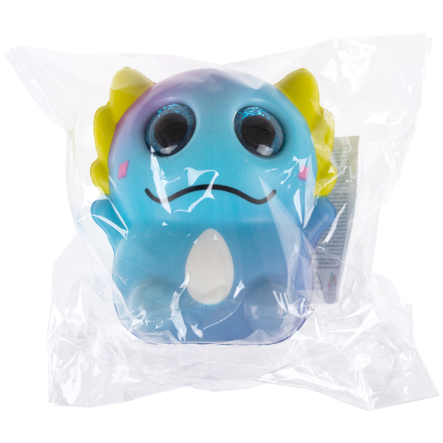 Глазастый сквиш 1TOY Аксолотль, игрушка-антистресс для рук, жмякалка, 9х7,8 см, 6 видов в ассортименте