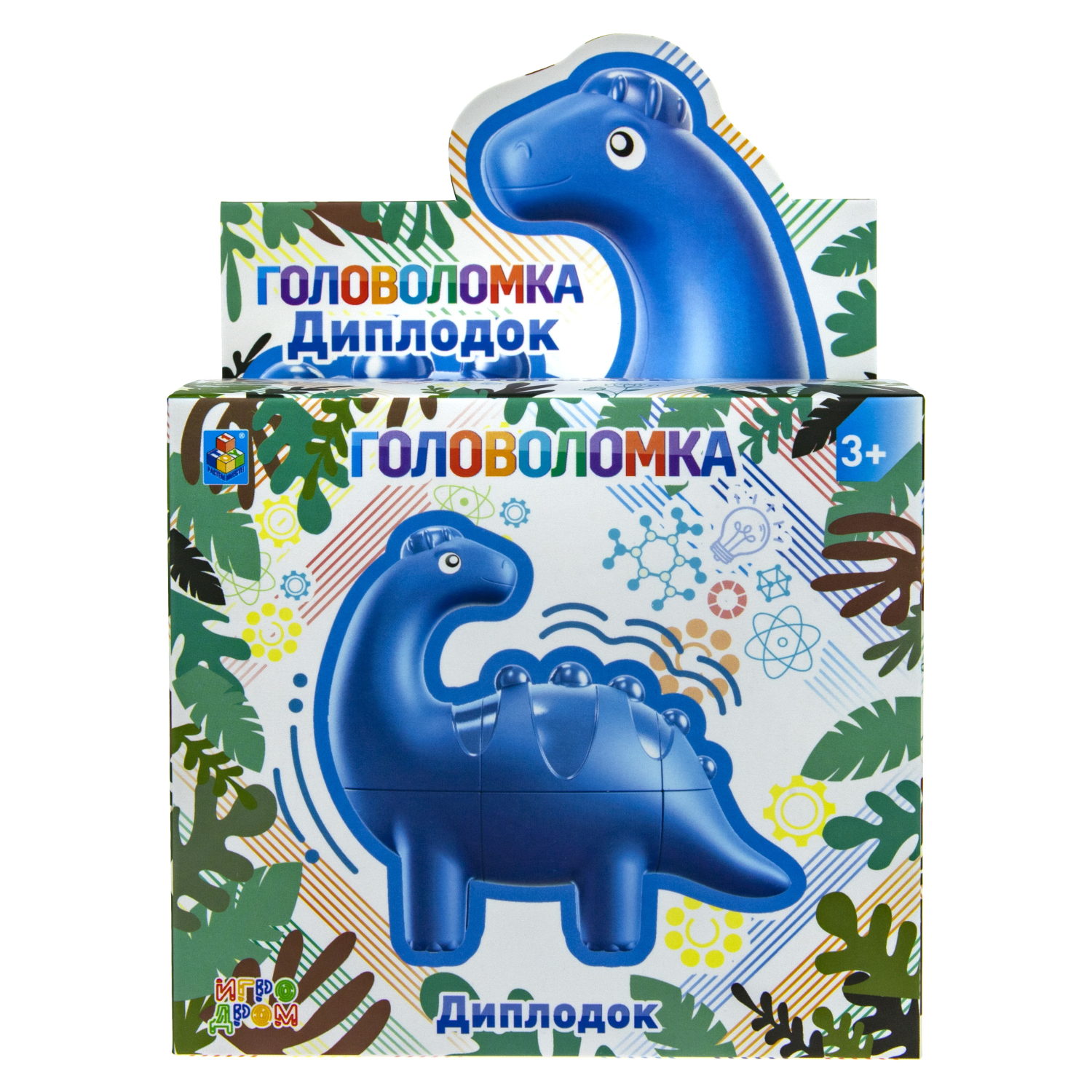 1TOY Головоломка динозавр "Диплодок", кор. 12*5,7*7,5см