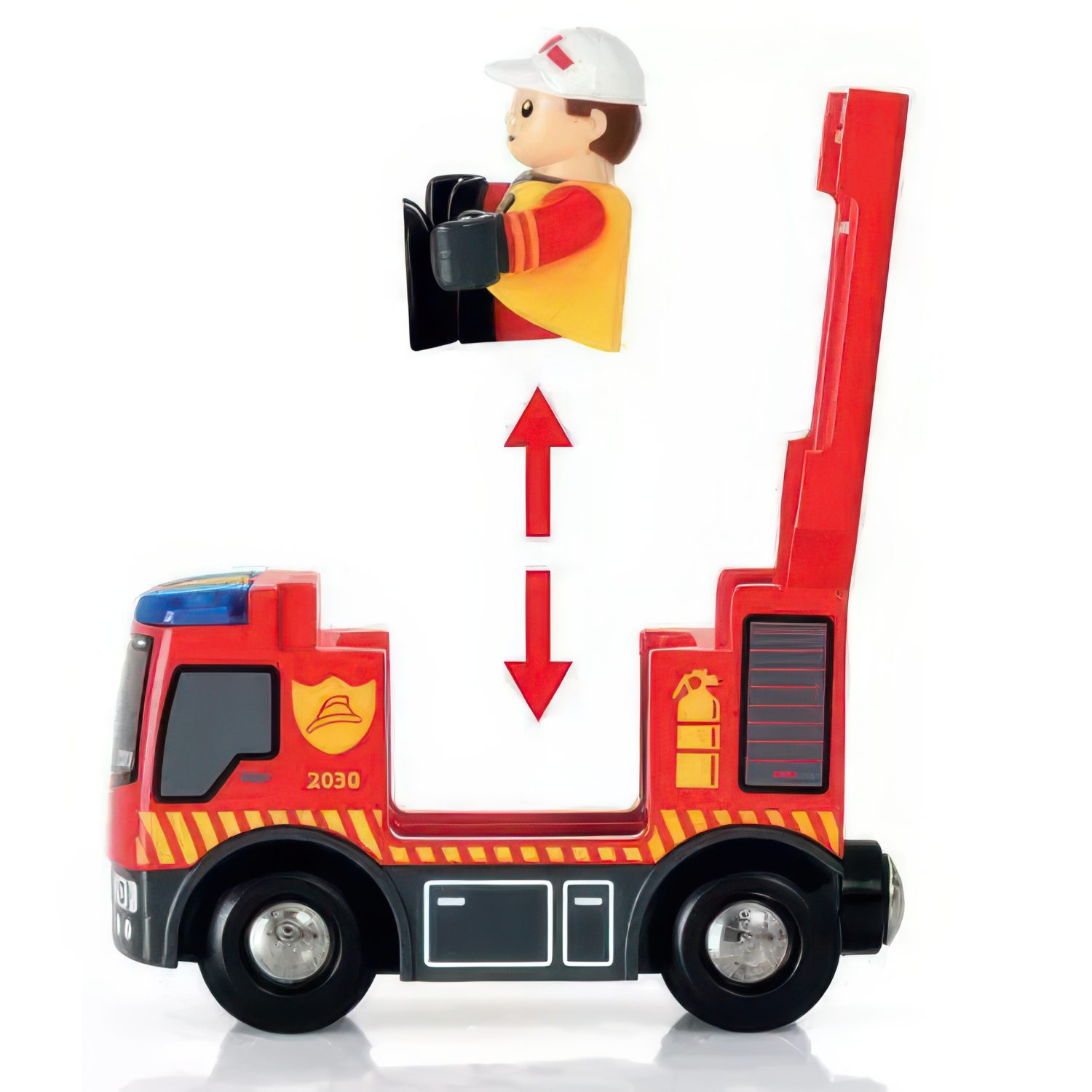 Деревянная железная дорога BRIO "Пожарная станция", свет, звук