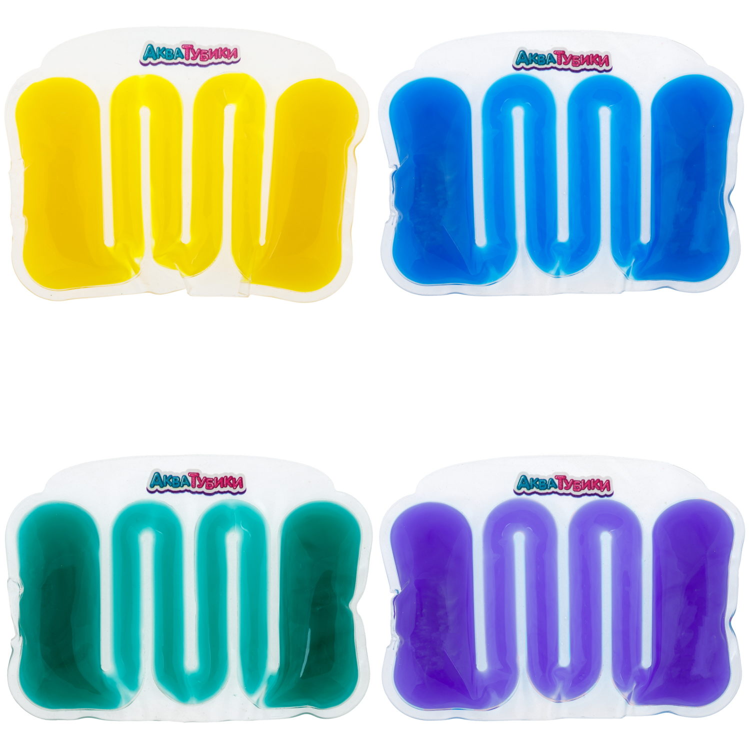 Акватубики переливайка 1TOY «Торнадо» скользун с водой внутри, антистресс для рук, жмякалка, 4 цвета в ассортименте