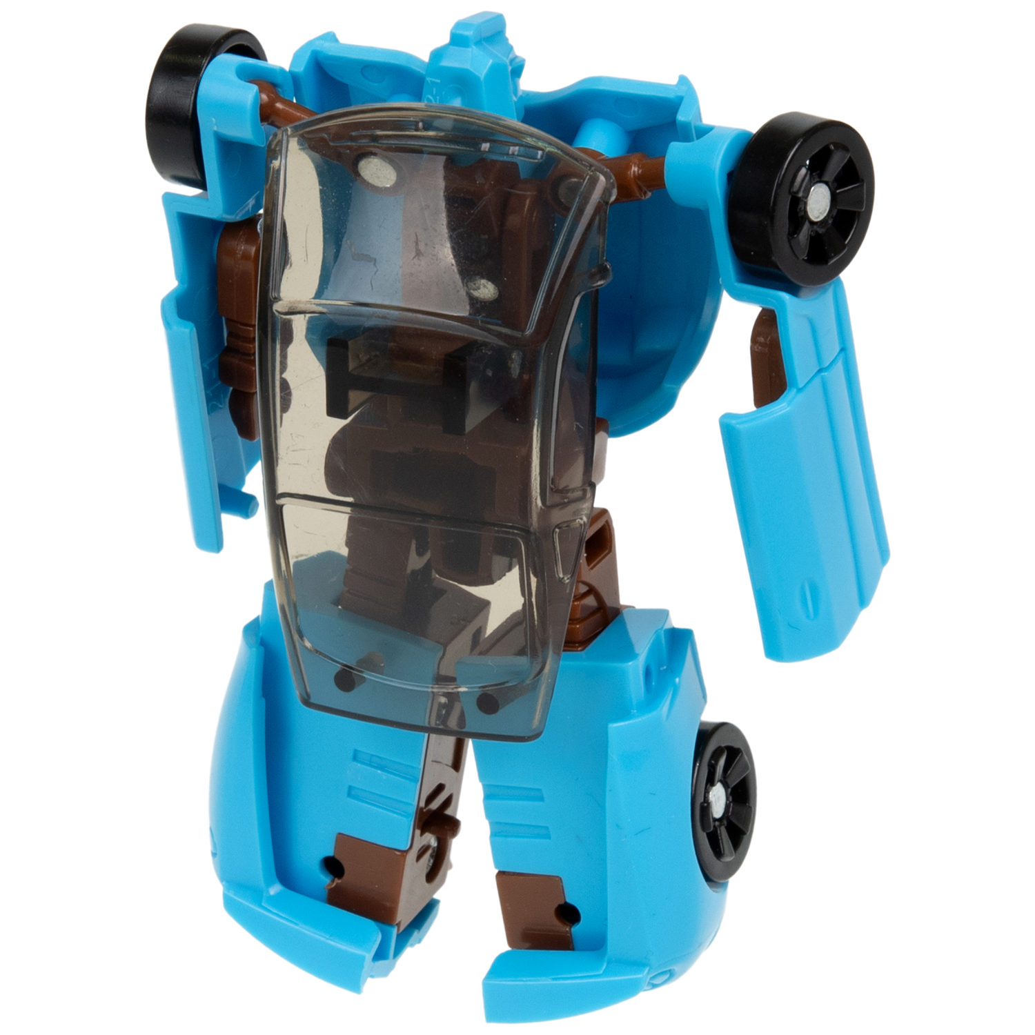 1toy Transcar mini робот-трансформер, 8 см, блистер (в асс. 2 вида, красный и синий)