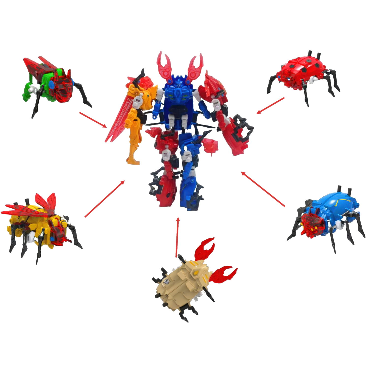 Трансботы 1TOY Инсектроны, роботы-трансформеры, в ассортименте 6 видов