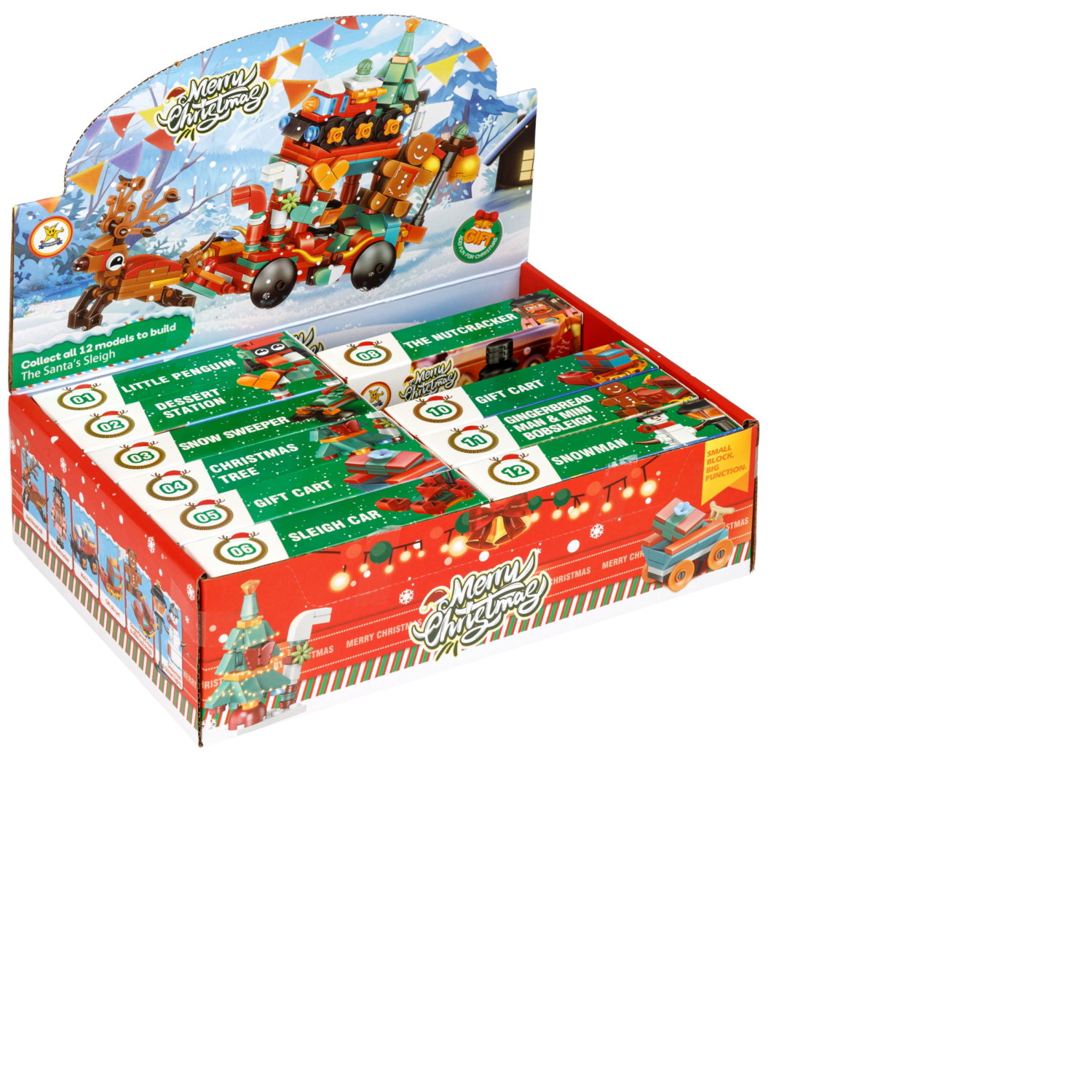 Конструктор 1TOY Blockformers "Рождество" 12 видов,  от 22 до 46 деталей