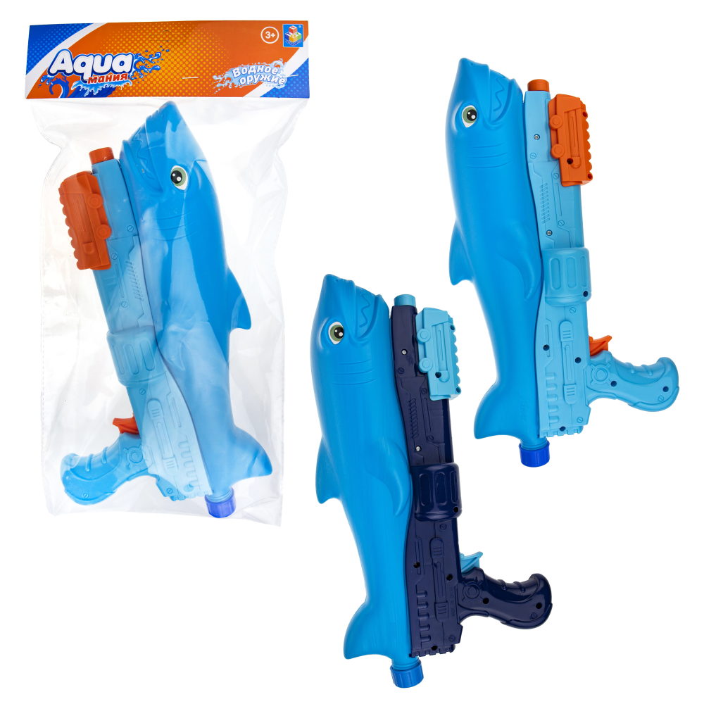 1TOY Аквамания водное оружие акула 33 см, 2 цвета в ассортименте