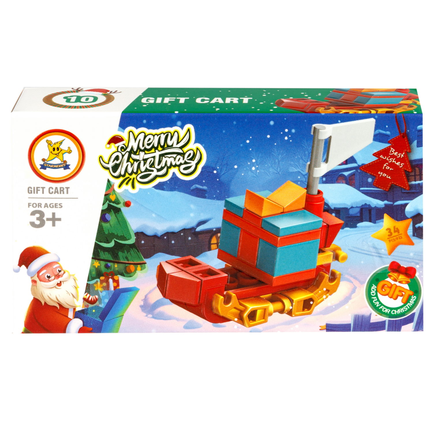 Конструктор 1TOY Blockformers "Рождество" 12 видов,  от 22 до 46 деталей