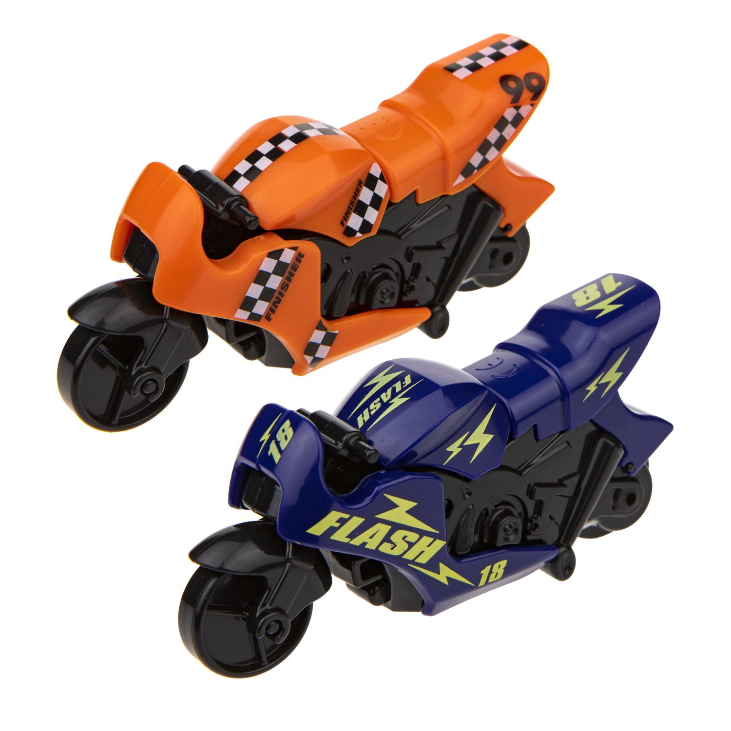 Игрушечный мотоцикл 1TOY CrashFest Moto, Краш фест мото, фрикционный, разборный, машинка детская в виде мотобайка, игрушка для мальчика и девочки, набор, 2 шт.