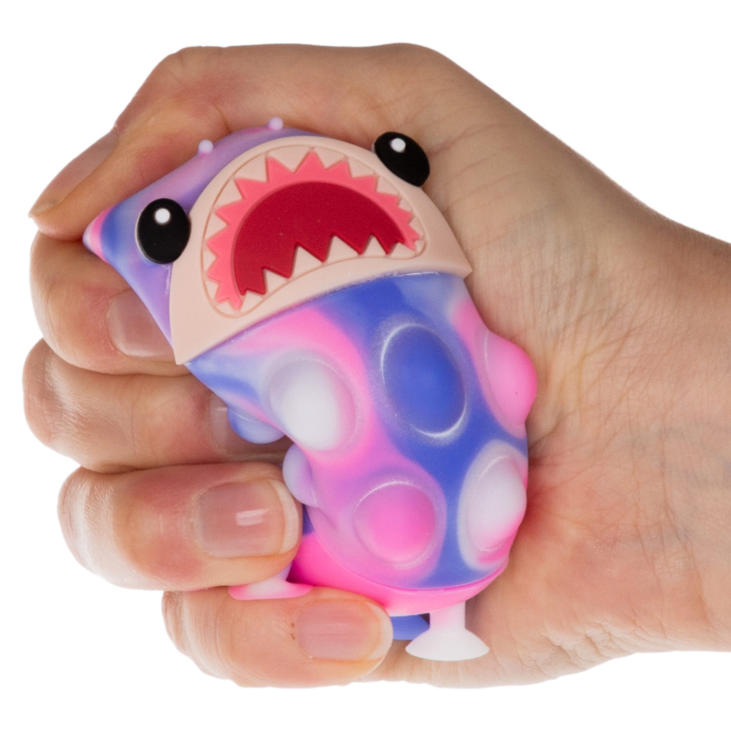 1toy Жмяка Hit Pop It "Акула" на присосках, 8х7х3,5 см, 3 вида в ассортименте