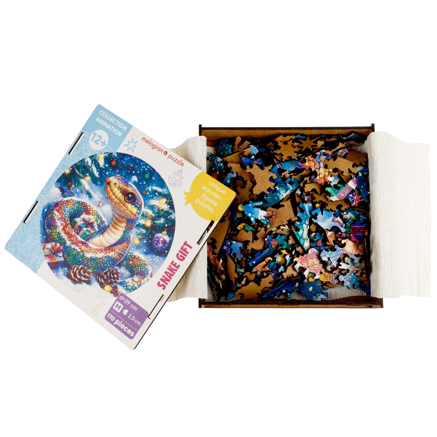 Деревянные пазлы Collection Animation Подарок змеи, 170 деталей