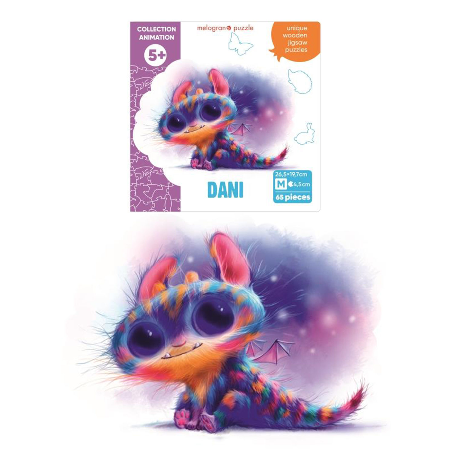 Деревянные пазлы Collection Animation Дэни, 65 деталей, 26,5х19,7 см, 5+