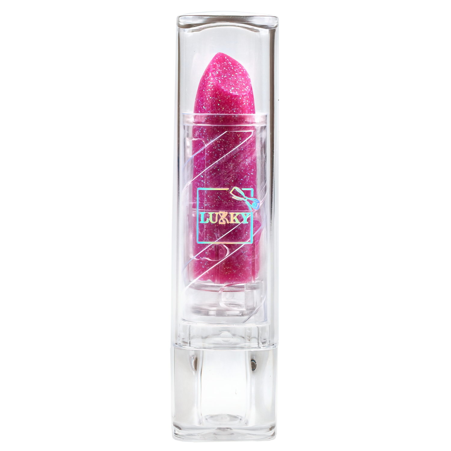 Lukky Дизайнер Сет #6, Розовый Котик,набор: помада для губ, меняющая цвет на розовый, гель-блёстки, стразы для лица, аппликатор