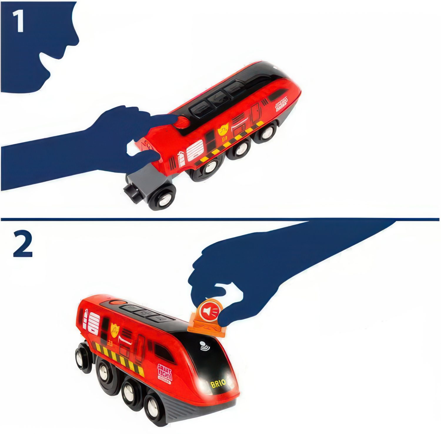 Деревянная железная дорога BRIO "Пожарный спасатель",звук, 41 деталь