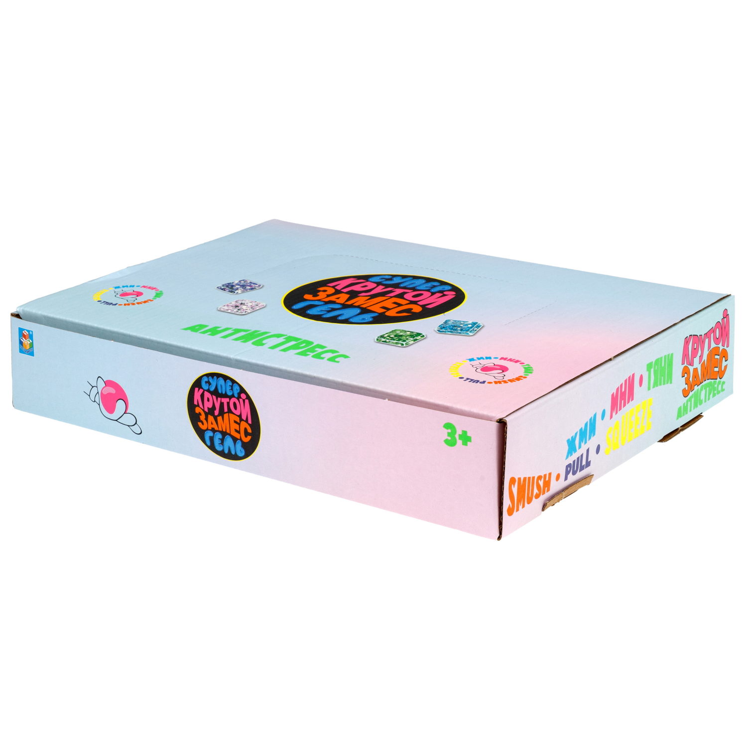 1toy Крутой замес Супергель куб, 4 цвета в ассортименте, 5 см