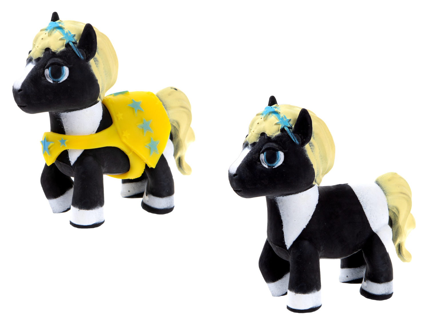 1TOY Пони на фасоне, пони тянущиеся в костюмчиках, 10см, 12 видов, пакет с окном, 12 шт в д/б