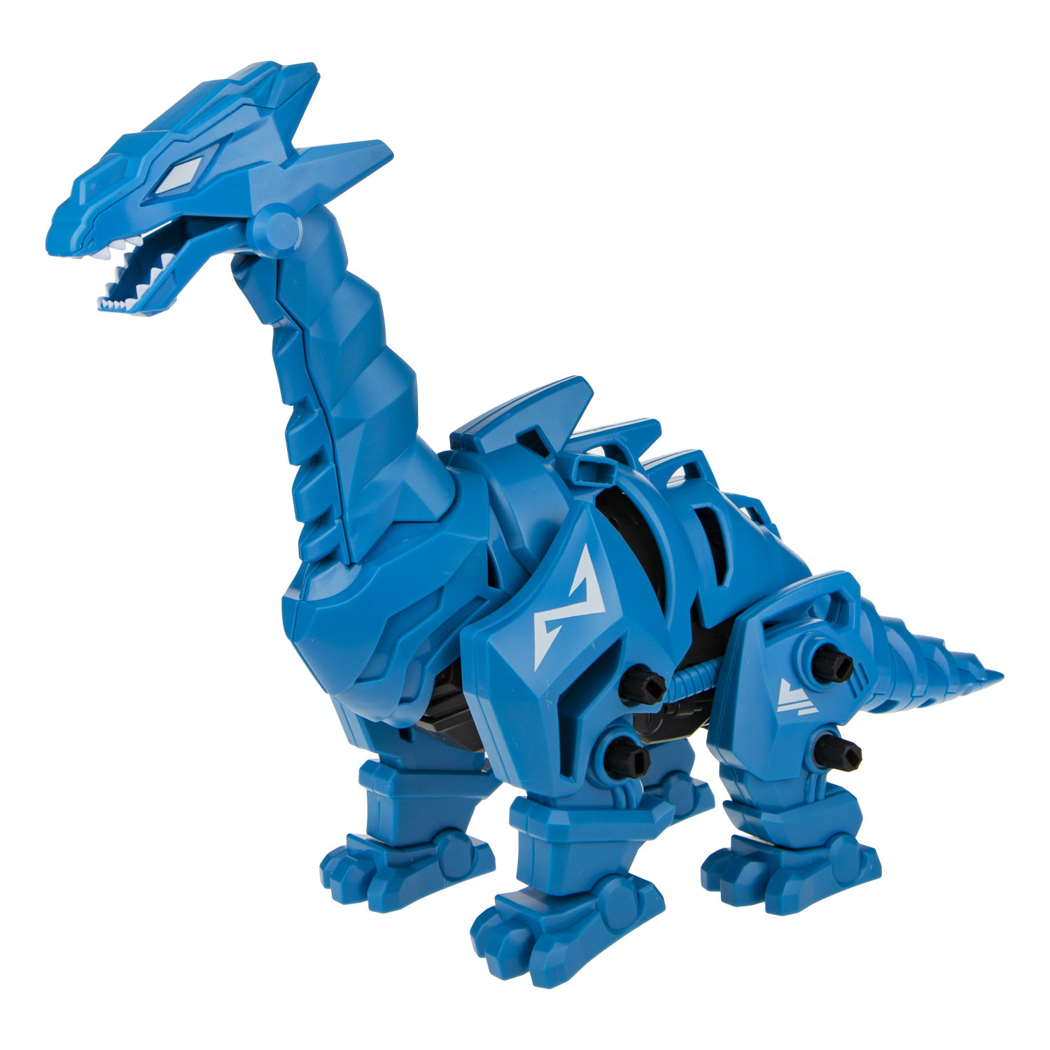 Интерактивная игрушка - конструктор 1TOY RoboLife динозавр Робо-танистрофей, синий, 55 деталей, звуковые и эффекты движения