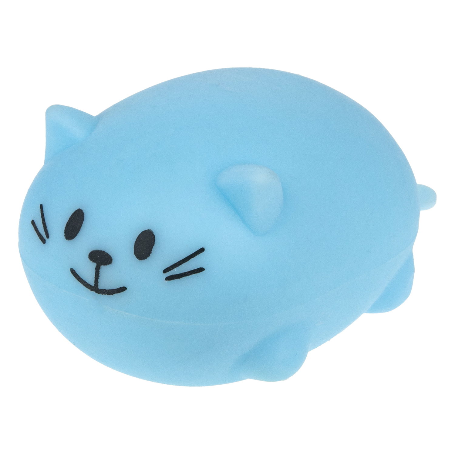 Антистресс-игрушка для рук 1TOY Крутой замес Котик, жмякалка, мялка, тянучка, 6 цветов в ассортименте, 7 см