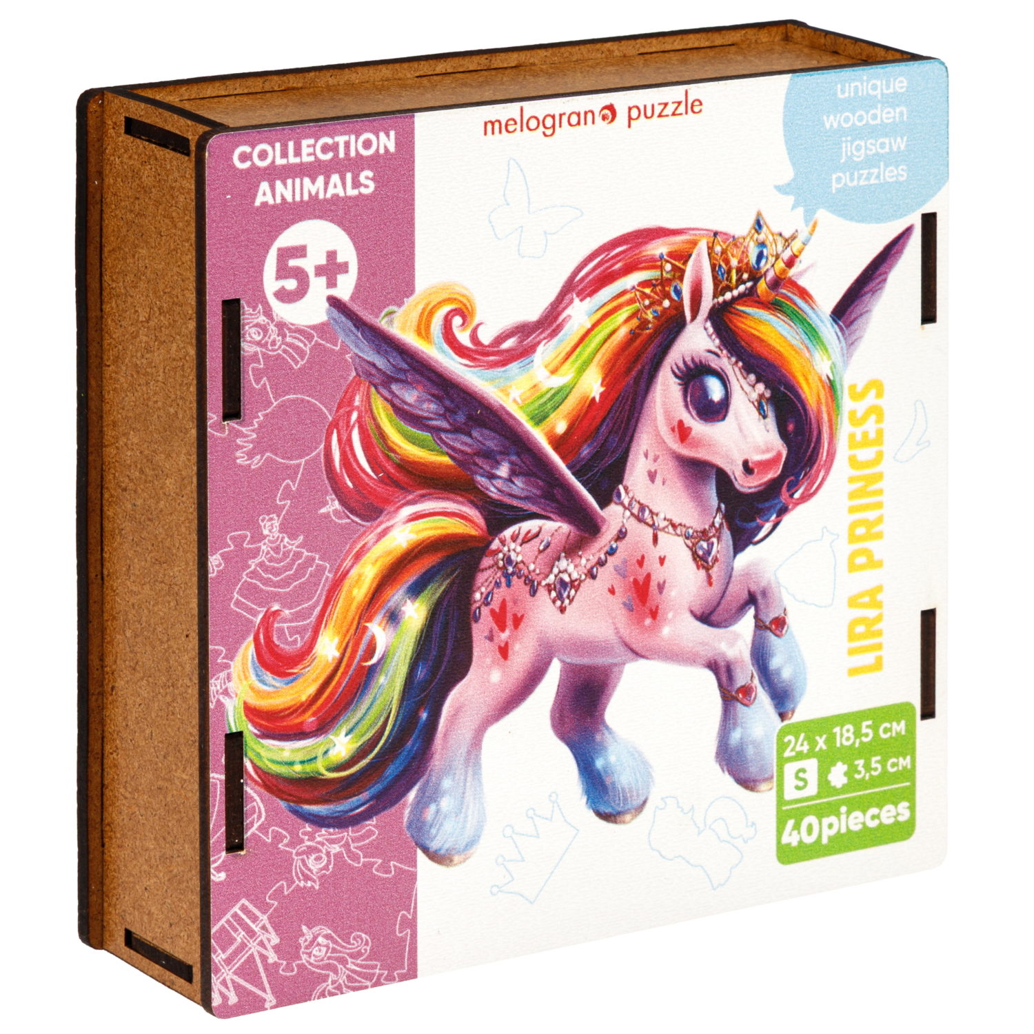 Деревянные пазлы Collection Animals Принцесса Лира, 40  деталей