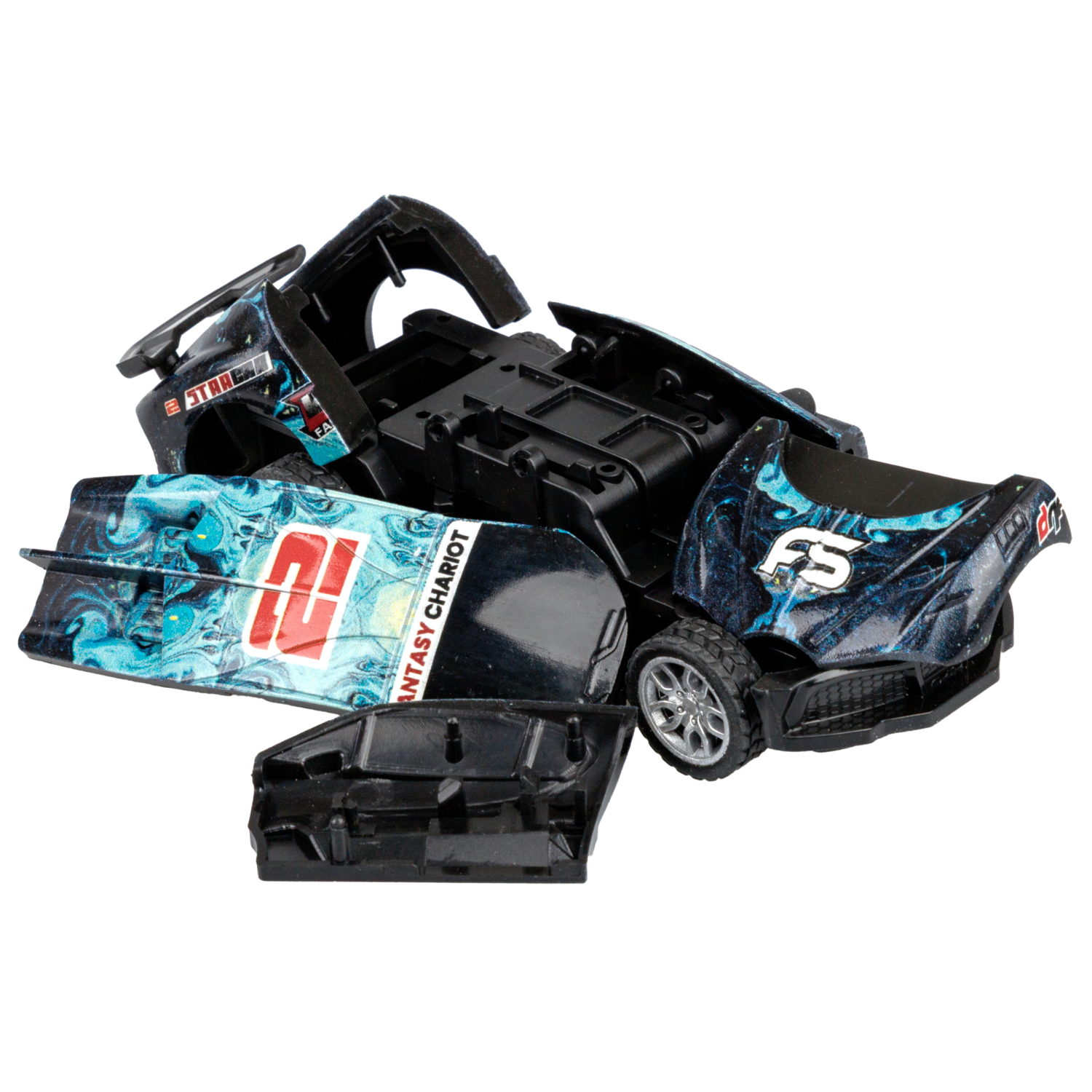 Машинка инерционная 2в1 1TOY CrashFest II , разборная, 13 см, 4 вида