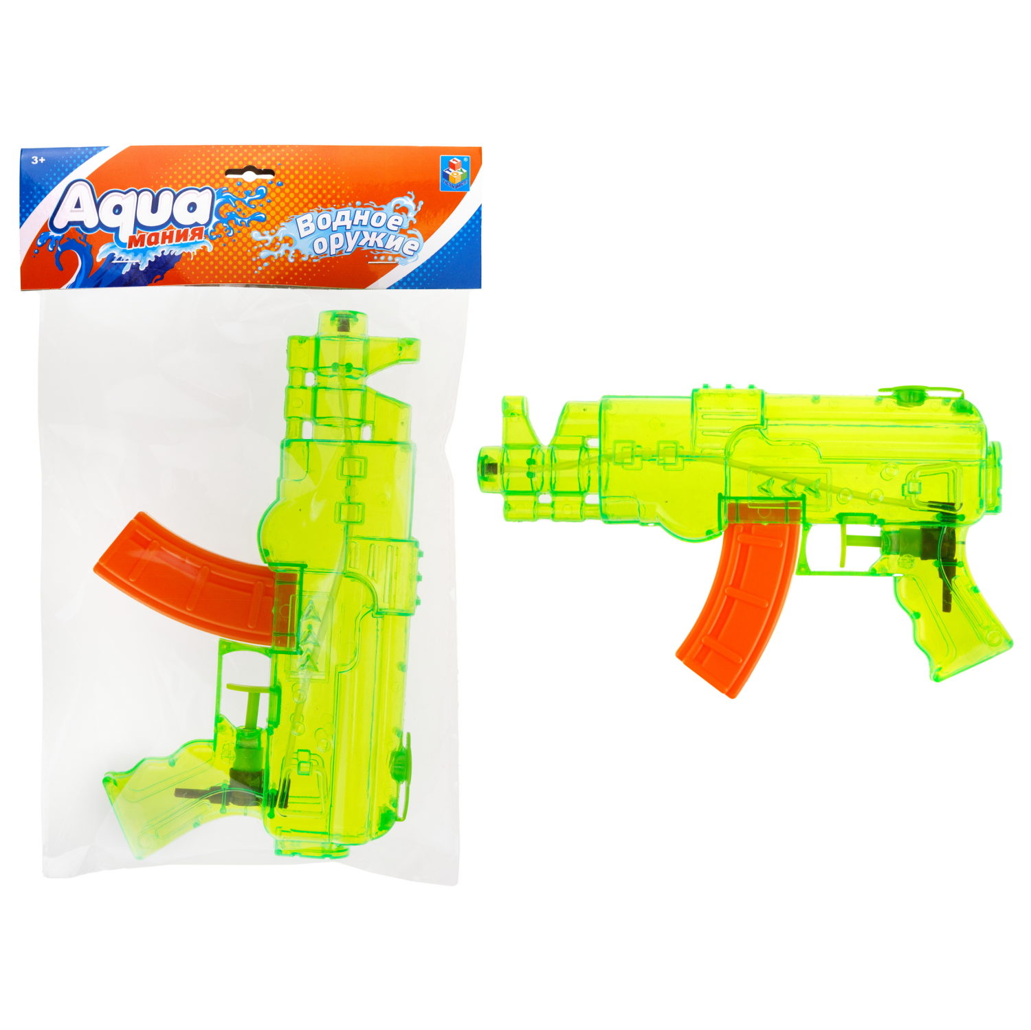 Водный пистолет 1TOY Аквамания, зеленый