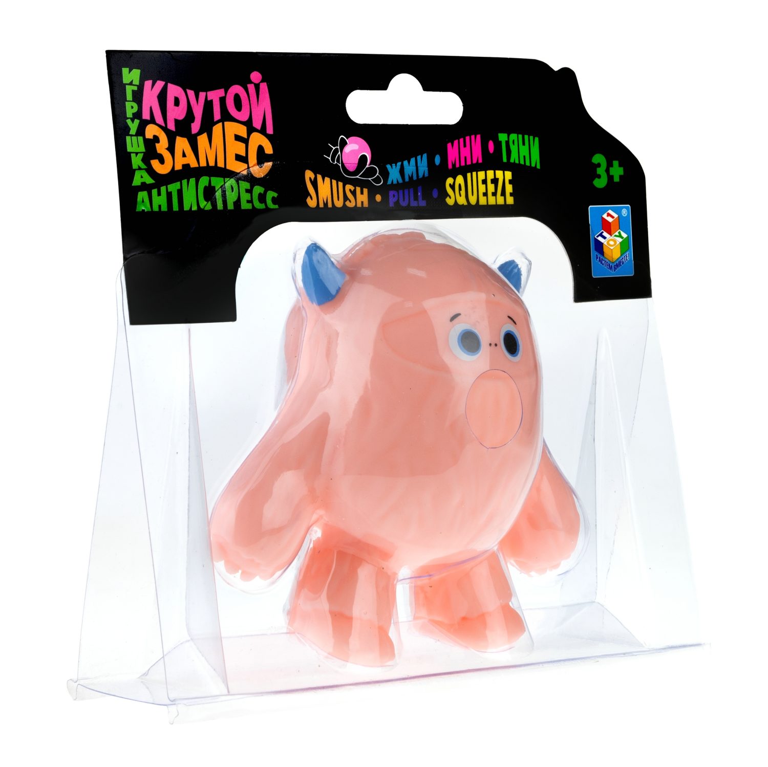 Антистресс-игрушка для рук 1TOY Крутой замес Йети тянущийся снежный человек, жмякалка, мялка, 4 цвета в ассортименте, 12 см