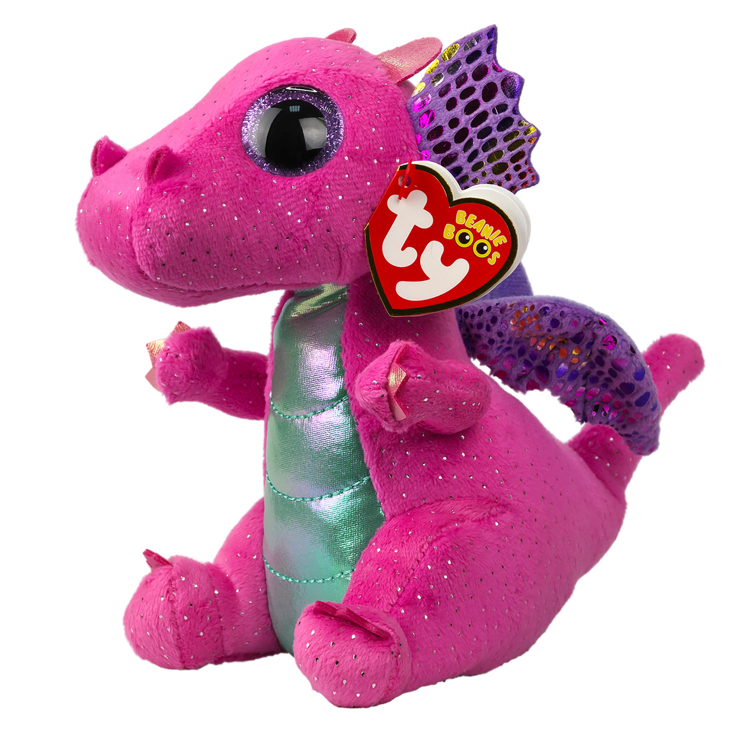 Мягкая игрушка TY Beanie Boo's розовый дракончик Spitfire, 15 см