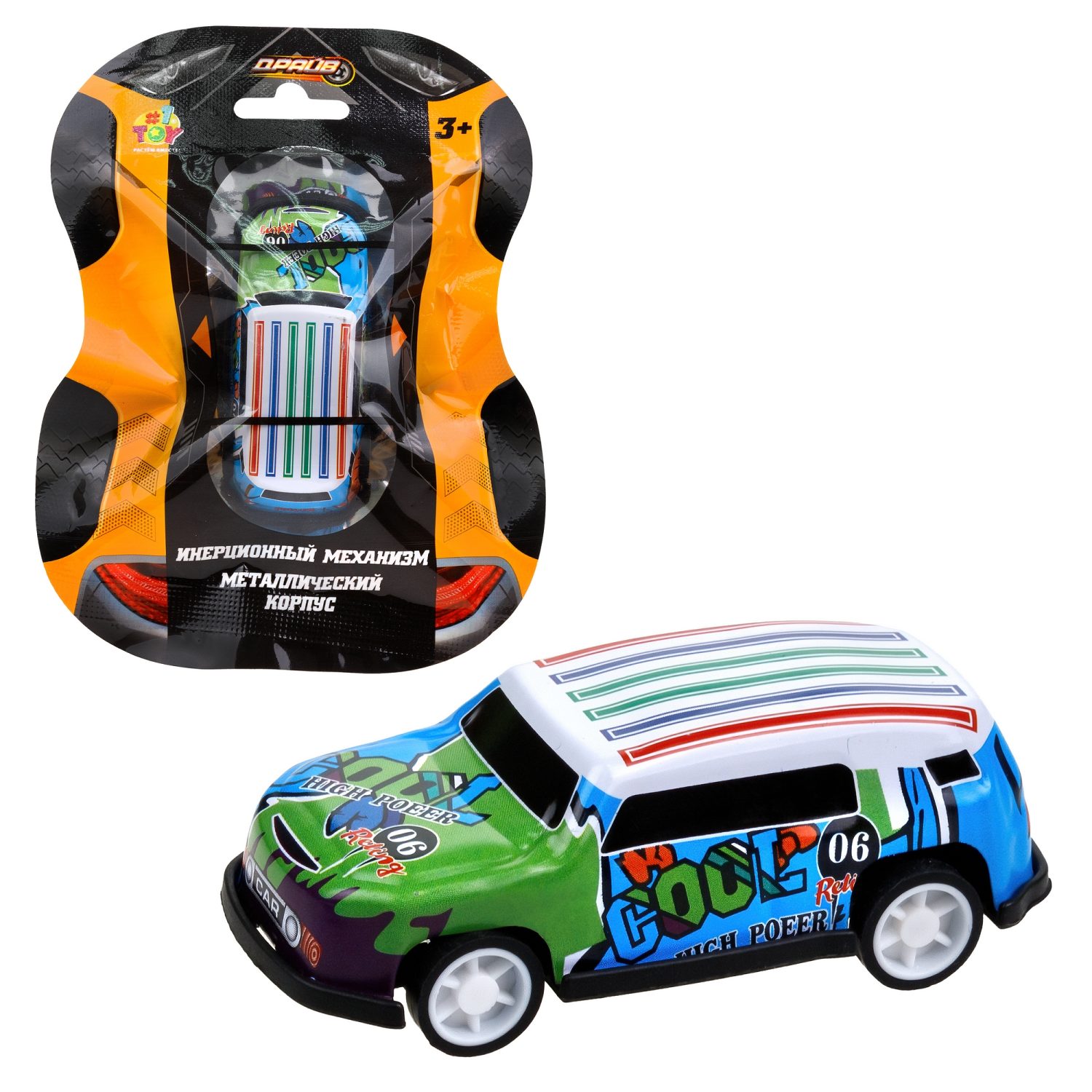 1toy Драйв Микромашинка, металлическая, инерционная, в ассортименте 92 вида