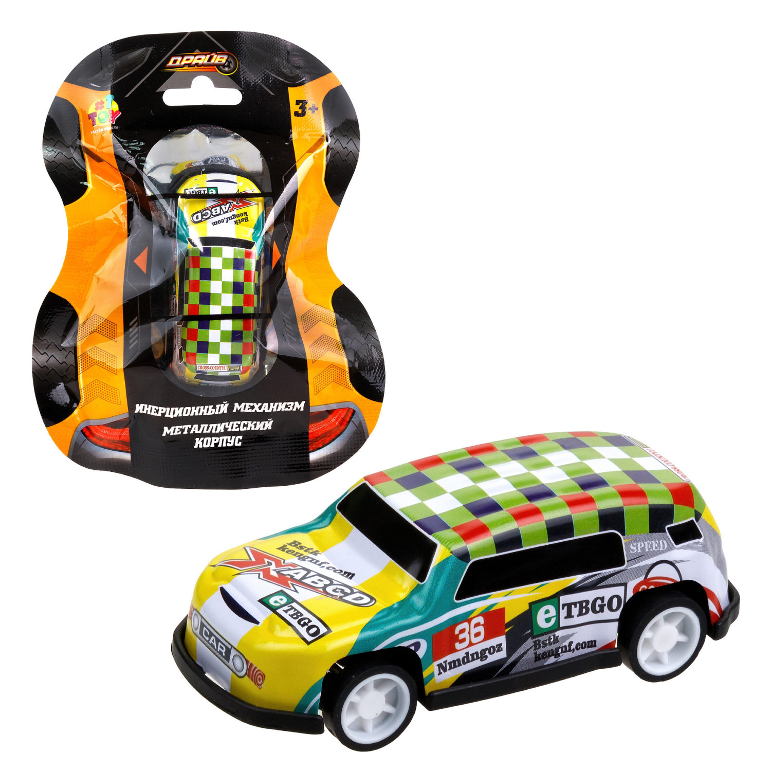 1toy Драйв Микромашинка, металлическая, инерционная, в ассортименте 92 вида