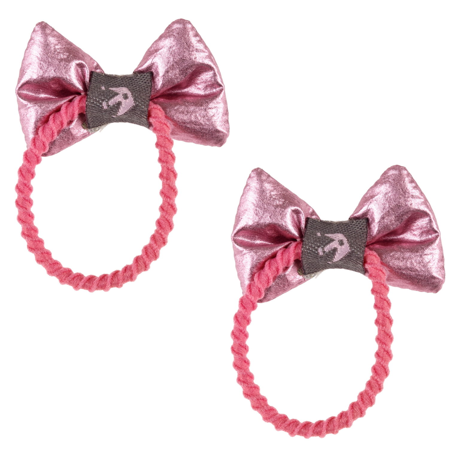 Lukky Fashion набор из 3 аксес.д.волос Бантики "Металлизированная кожа":2 резинки,1 заколка-зажим,5 цв.микс