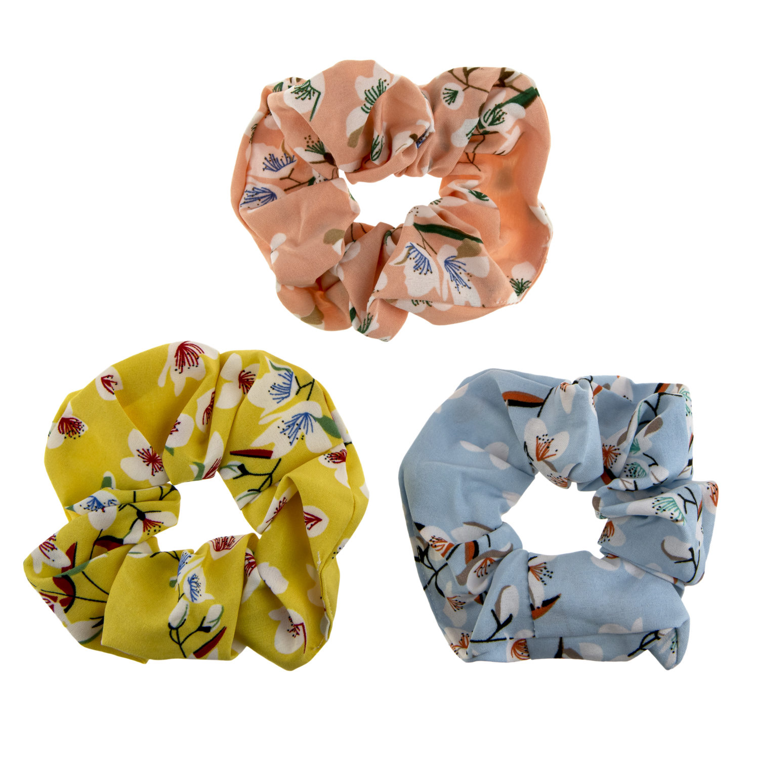 Lukky Fashion резинки текстильные, шифон, 3 шт (голубой, желтый, розовый)