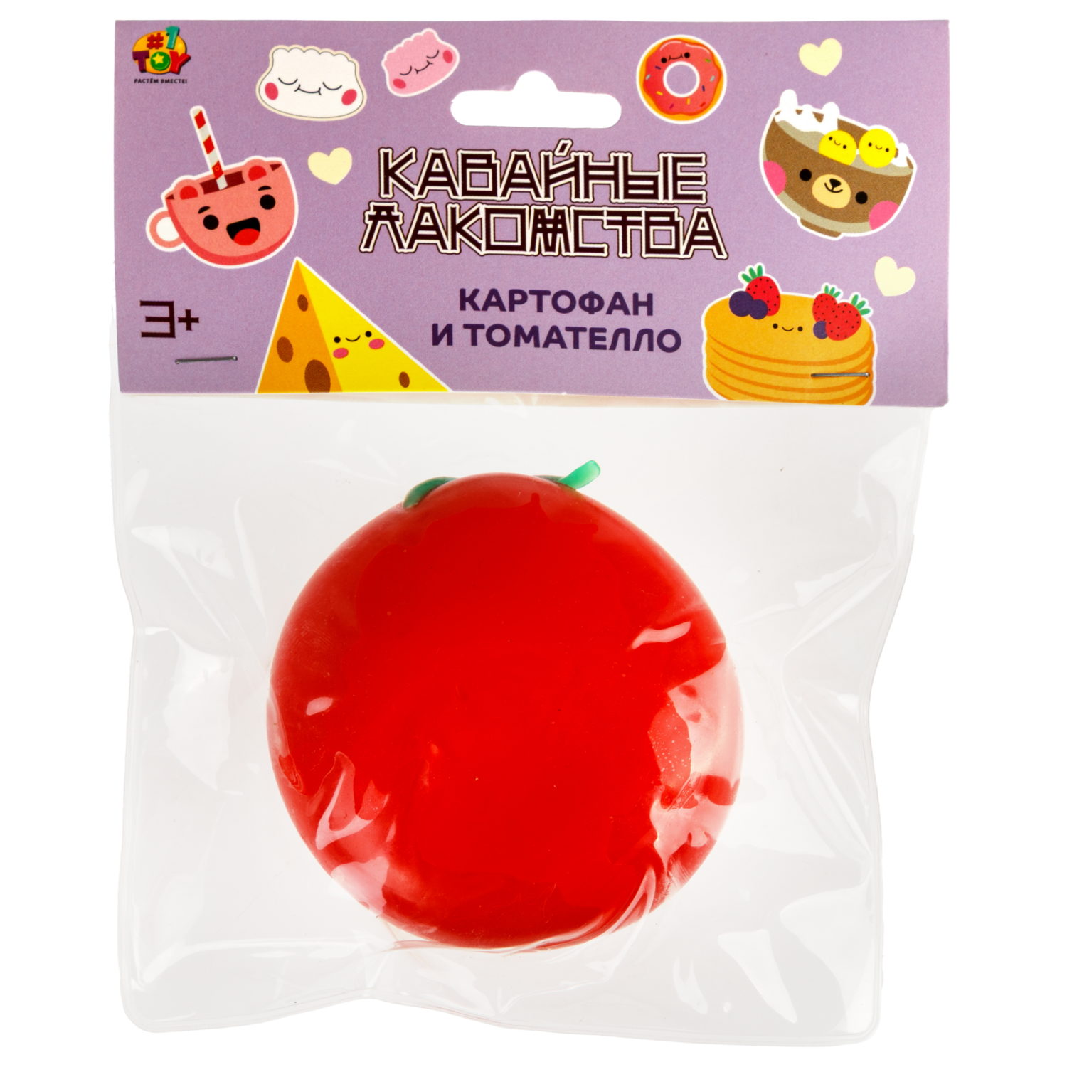 Антистресс-игрушка 1TOY Крутой замес Залиплющ Картофан и Томателло, в ассортименте, 6 см