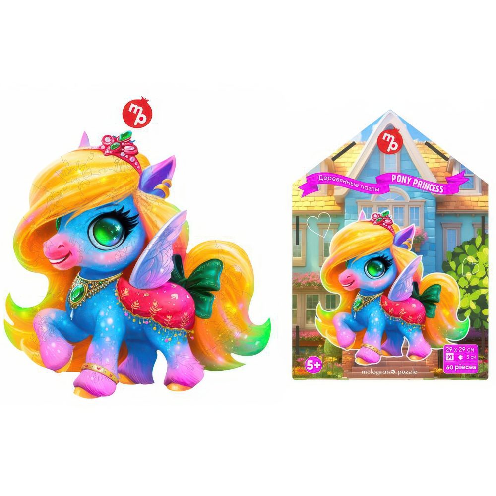 Пазлы Collection Animals Пони принцесса, 60 деталей