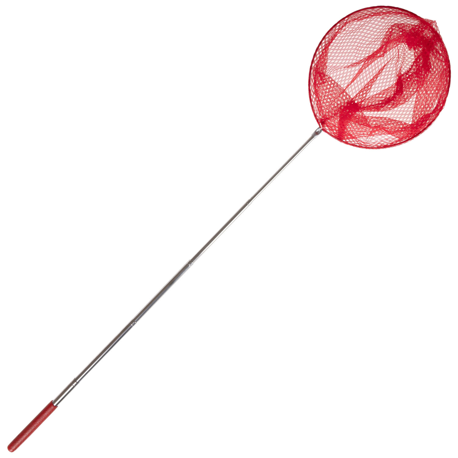 Сачок для бабочек 1TOY металлический с телескопической ручкой, 19х37/85, красный