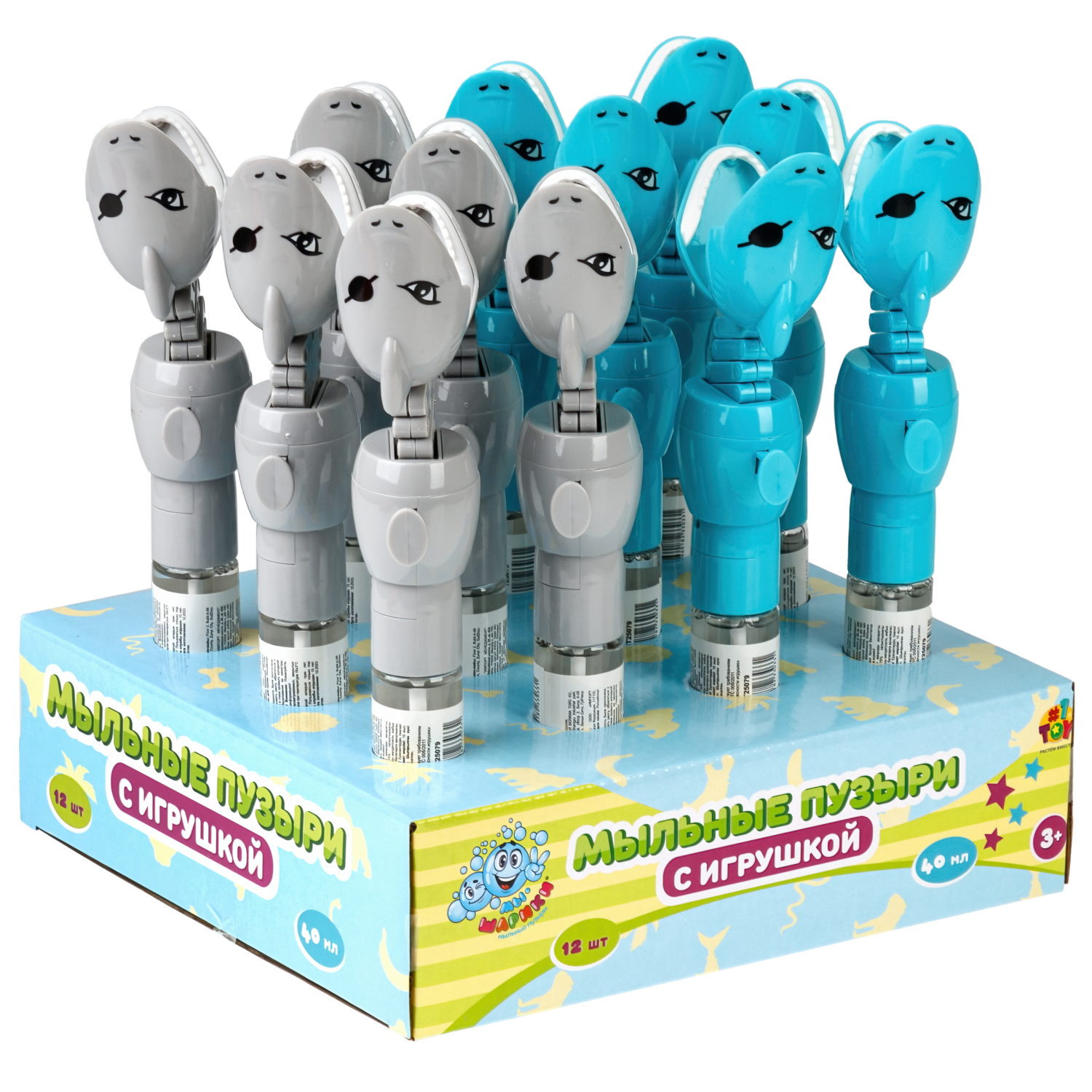 Мыльные пузыри 1TOY Мы-шарики! Акула, 40 мл