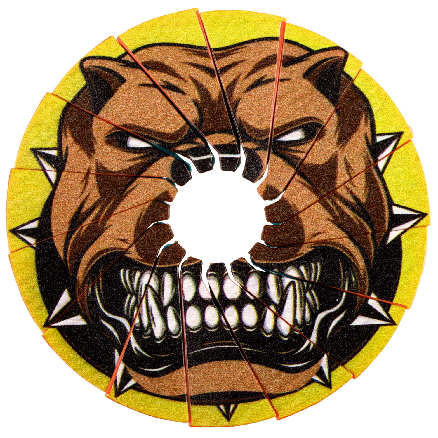 Фрисби складной 1TOY 12/25 см, с принтом, питбуль