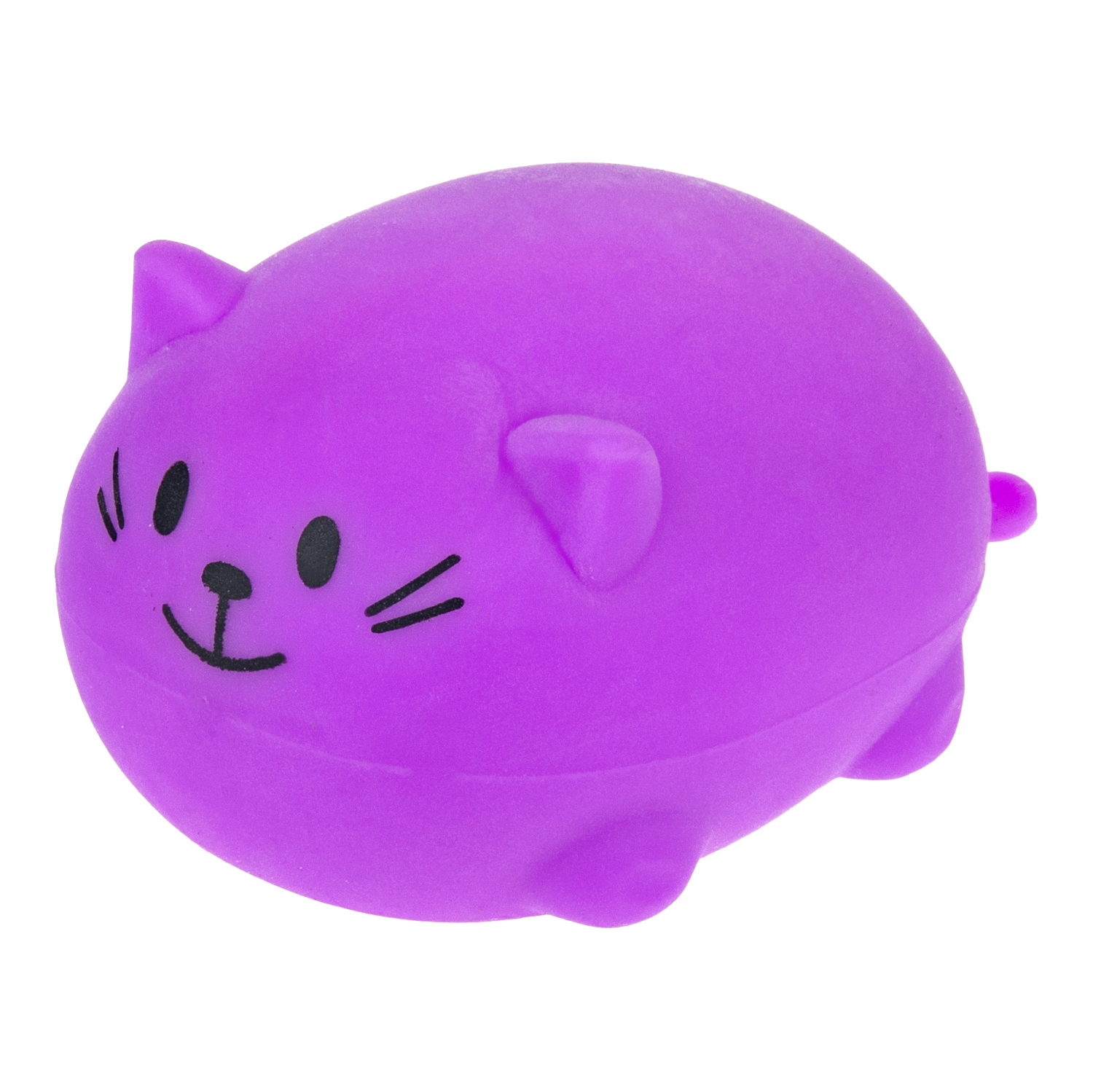 Антистресс-игрушка для рук 1TOY Крутой замес Котик, жмякалка, мялка, тянучка, 6 цветов в ассортименте, 7 см