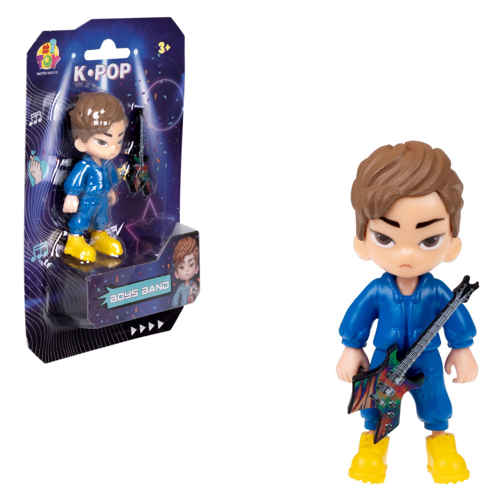 Кукла для девочки 1TOY K-POP Boys band с музыкальными инструментами, маленькая фигурка аниме 