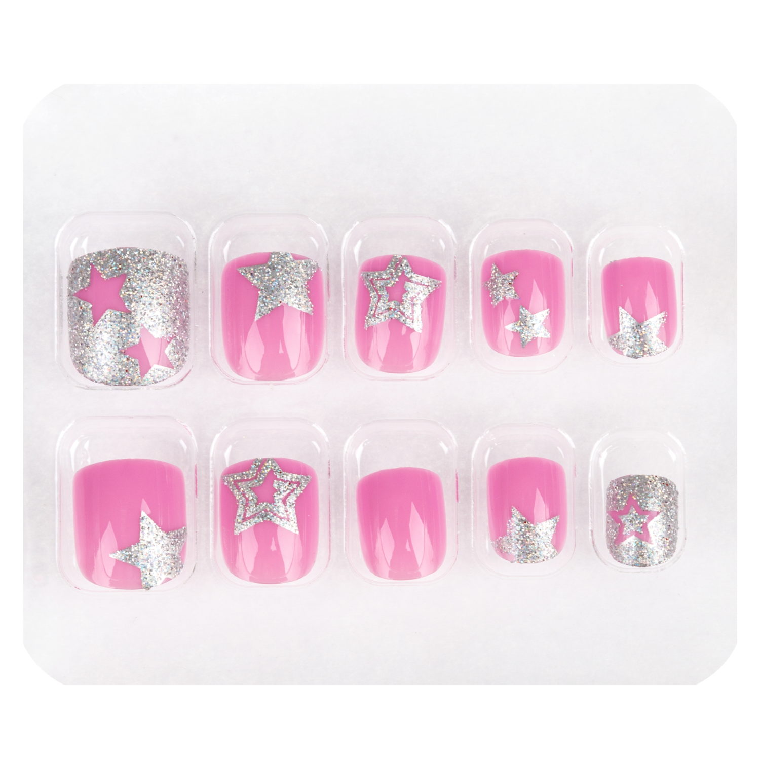 Детские накладные ногти Lukky Нэйл-Арт Shining star на липкой основе, 3-10 лет