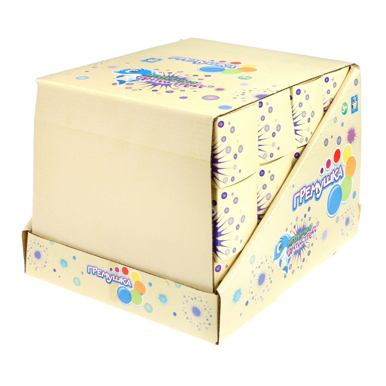 Дельфин 1TOY Гремушка, 3 цвета в ассортименте