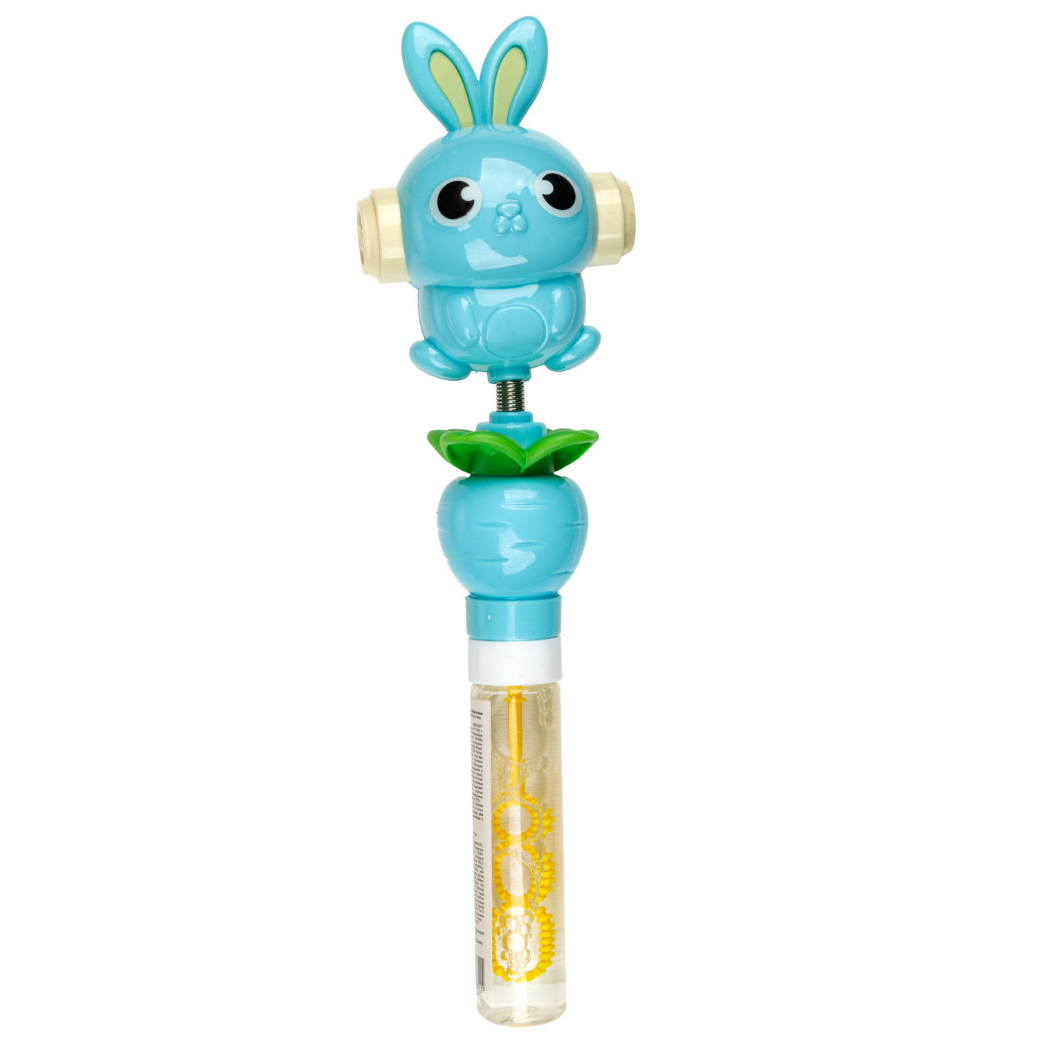 Мыльные пузыри с игрушкой-качалкой 1TOY Мы-шарики! Заяц, 40 мл, 3 цвета в ассортименте